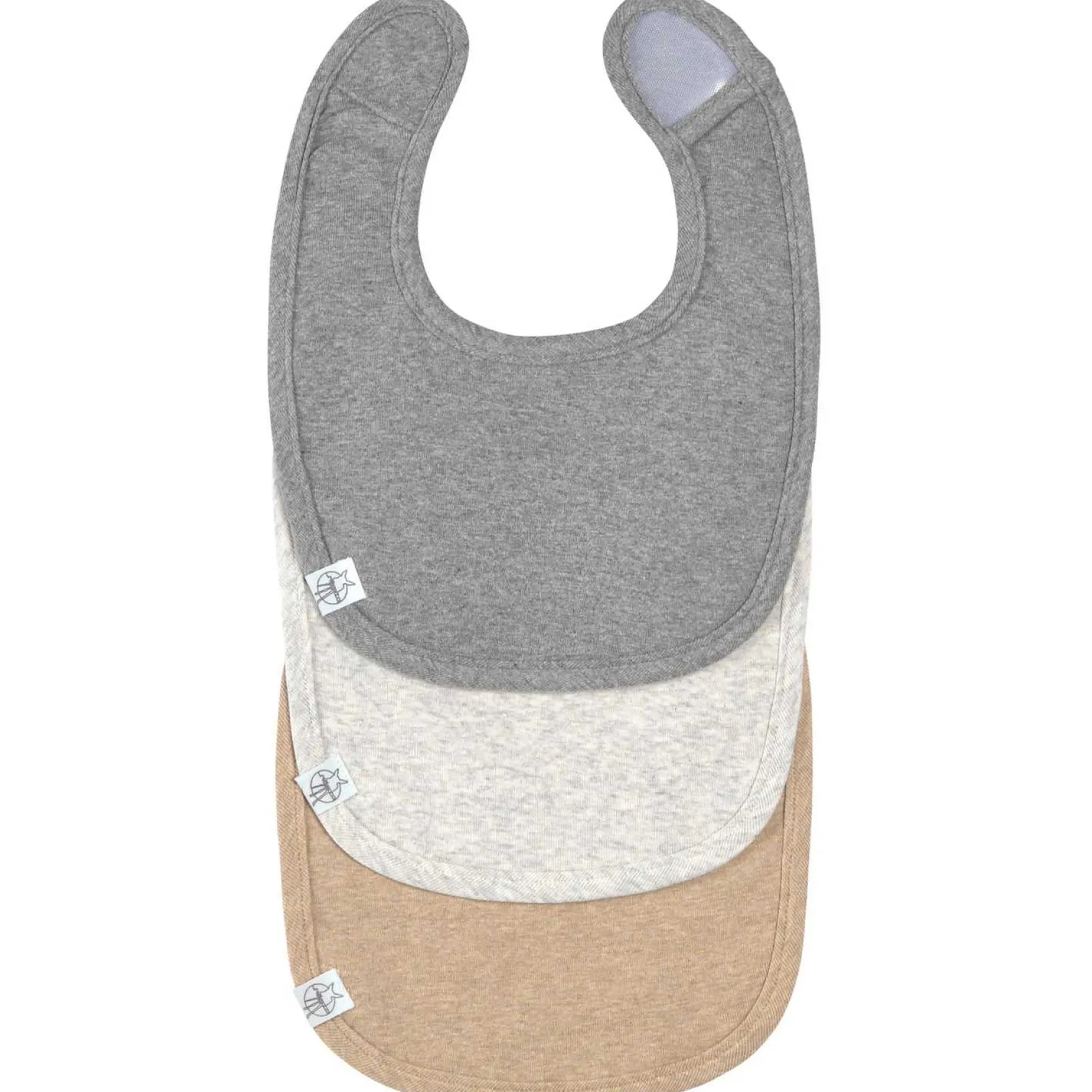 Spucklätzchen 3er Set grau-beige