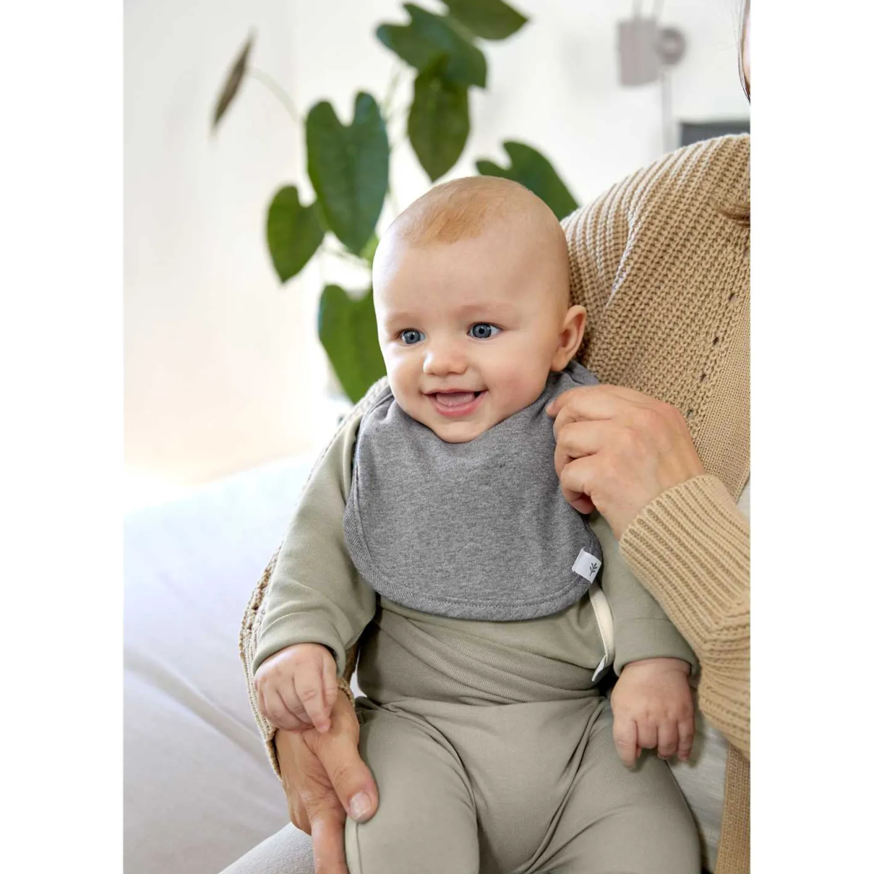 Spucklätzchen 3er Set grau-beige