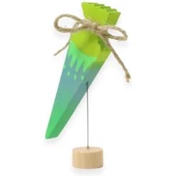 Steckfigur Schultüte Neongrün