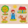 Steckpuzzle Holz - Katze und Hund 5 Teile
