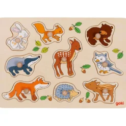 Steckpuzzle Holz - Waldtiere 10 Teile