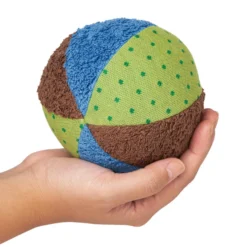 Stoff Rasselball blau-grün