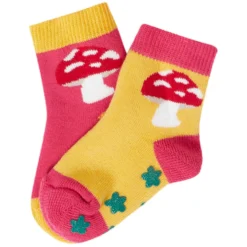 Stoppersocken 2er-Pack "Wildpferde" pink 74/80