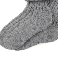 Stoppersocke Wolle grau 19-20