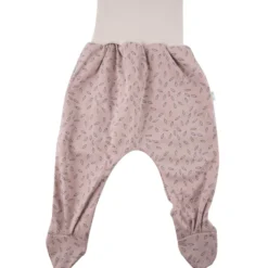 Strampelhose beige Blätter 74/80