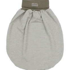 Strampelsack Wolle Seide Ringel khaki