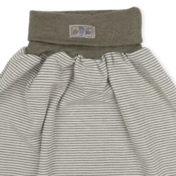 Strampelsack Wolle Seide Ringel khaki