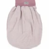 Strampelsack Wolle Seide Ringel mauve