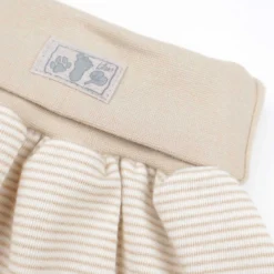 Strampelsack Wolle Seide Ringel sand