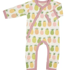 Strampler "Ananas" weiß-rosa 86