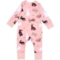 Strampler Hasen-Allover-Print rosa 86