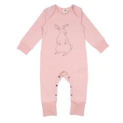 Strampler Hase rosa 92