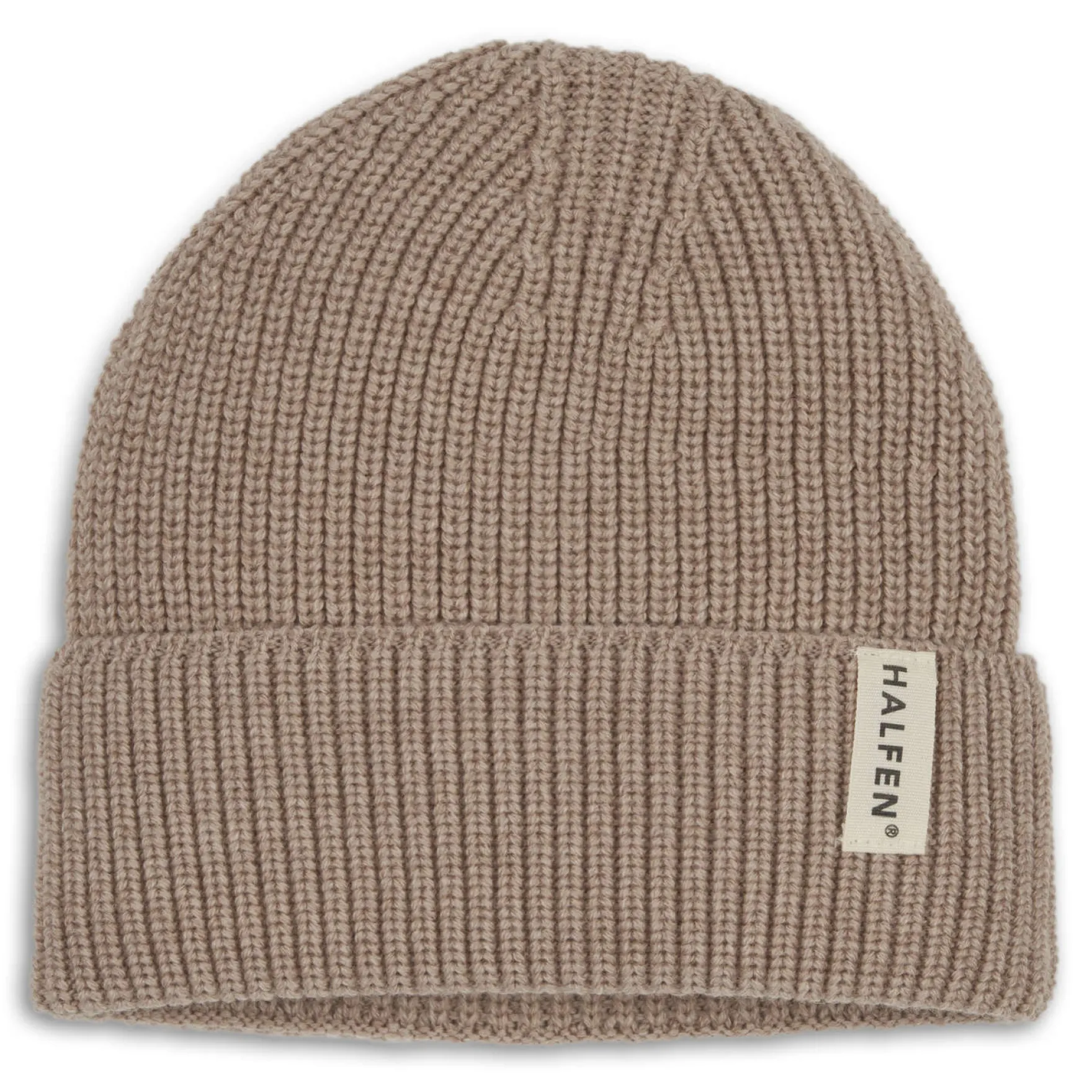 Strick-Beanie Merinowolle nuss 2-4y