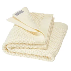 Strickdecke Merinowolle 80x100 cm Natur
