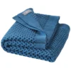 Strickdecke Merinowolle 80x100 cm Taubenblau