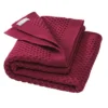 Strickdecke Merinowolle 80x100 cm cassis