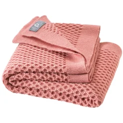 Strickdecke Merinowolle 80x100 cm softpink