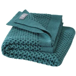 Strickdecke Merinowolle 80x100 cm eukalyptus