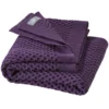 Strickdecke Merinowolle 80x100 cm aubergine