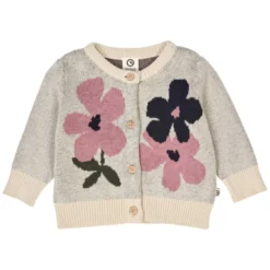 Strickjacke "Blumen" oak-rose 86