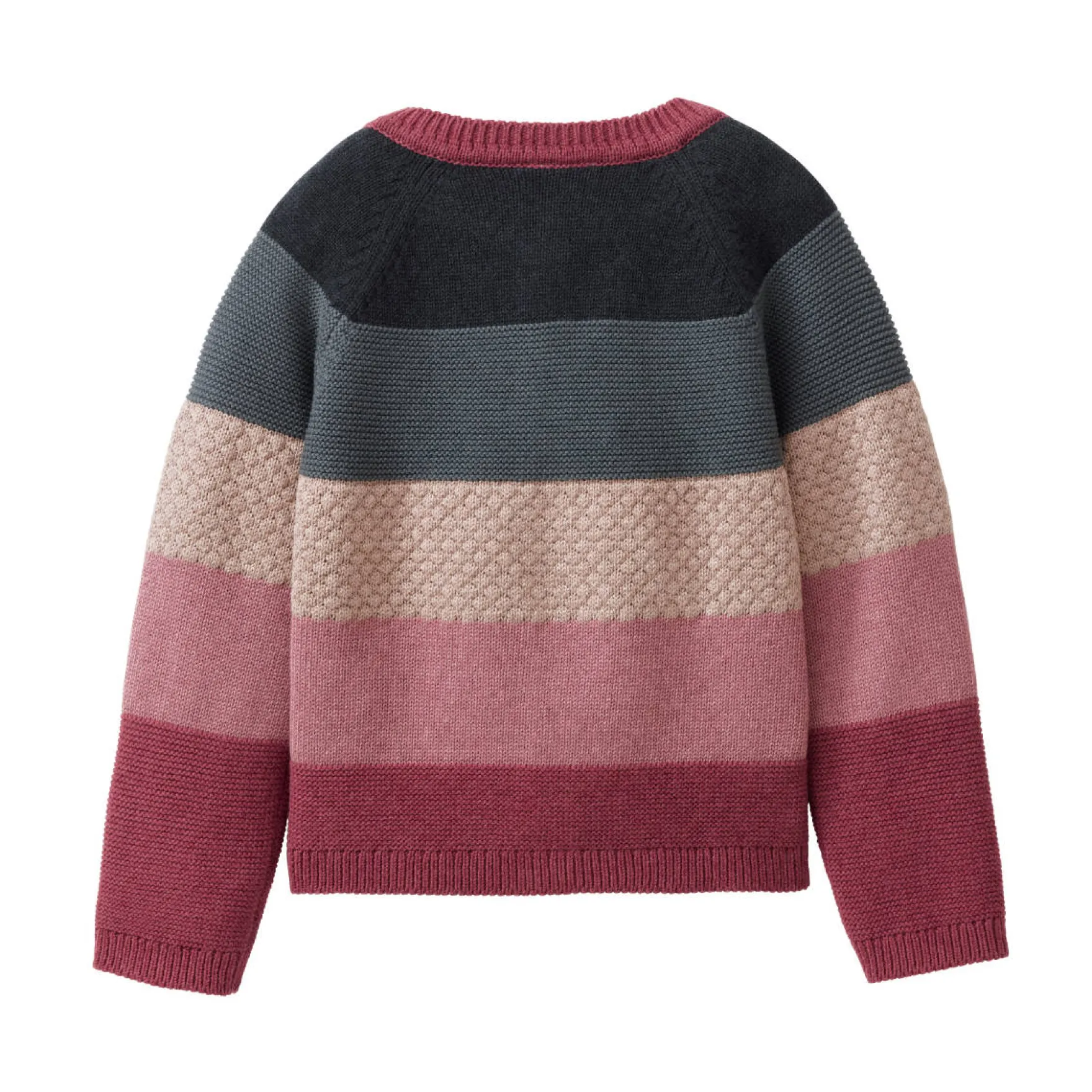 Strick-Jacke bunt geringelt 122/128