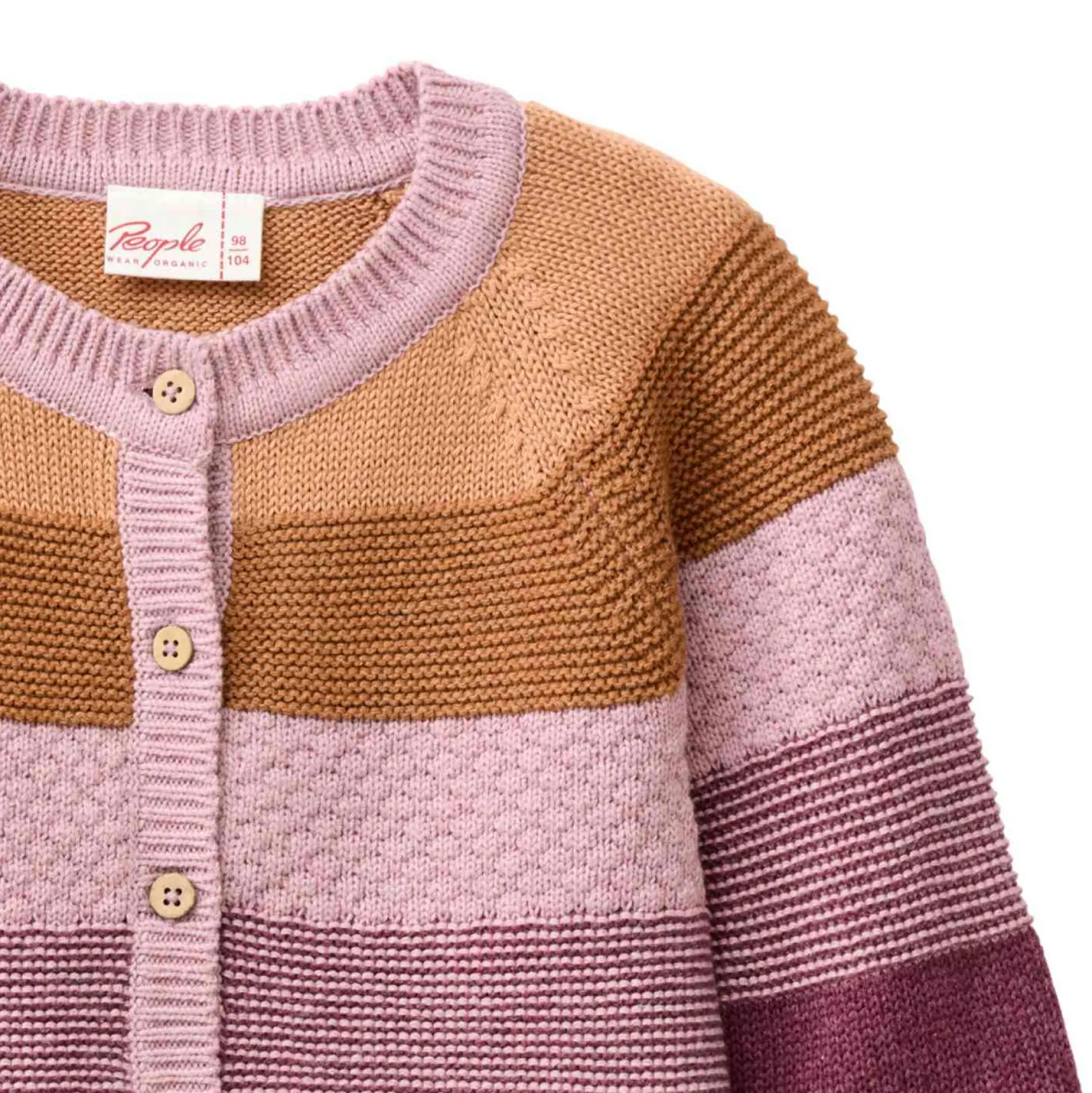 Strickjacke bunt geringelt 110/116
