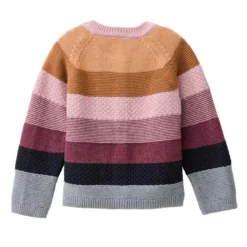 Strickjacke bunt geringelt 110/116