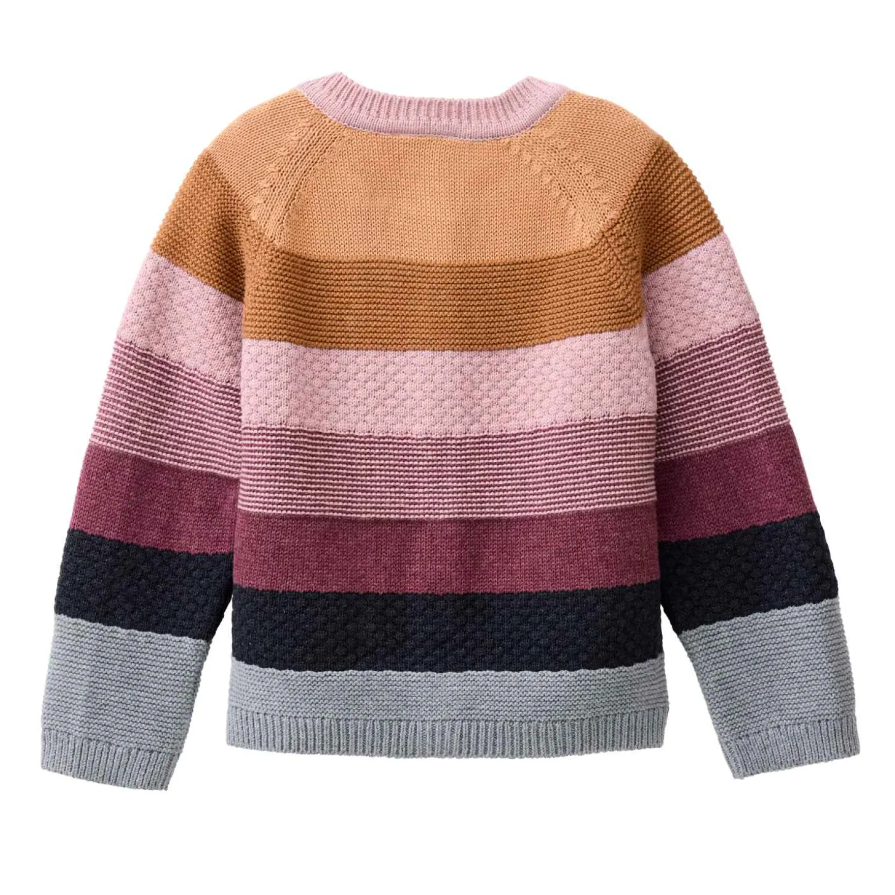 Strickjacke bunt geringelt 110/116