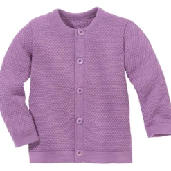 Strickjacke Merinowolle flieder 62/68