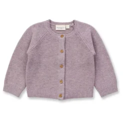Strickjacke "Merinowolle" mauve melange 92
