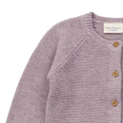 Strickjacke "Merinowolle" mauve melange 92