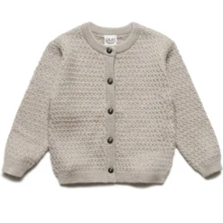 Strickjacke Merinowolle naturmelange 86/92