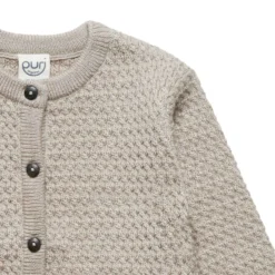 Strickjacke Merinowolle naturmelange 86/92