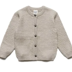 Strickjacke Merinowolle naturmelange 50/56
