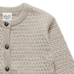 Strickjacke Merinowolle naturmelange 50/56