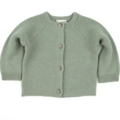 Strickjacke mit Cashmere sage 74/80