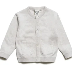 Strickjacke mit Seide beige 74/80