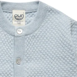 Strickjacke mit Seide hellblau 74/80