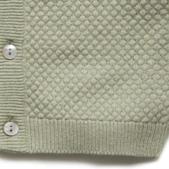 Strickjacke mit Seide pistazie 74/80
