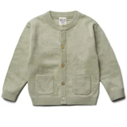 Strickjacke mit Seide pistazie 86/92