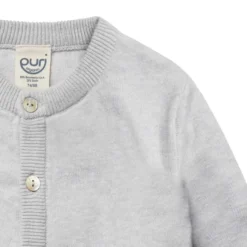 Strickjacke mit Seide silbergrau 74/80