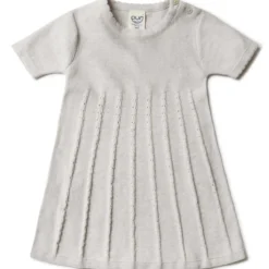 Strickkleid kurzarm mit Seide beige 86/92