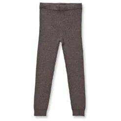Strick-Leggings braun melange 74