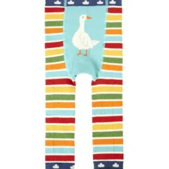 Strick-Leggings "Gans" bunt geringelt 62/68