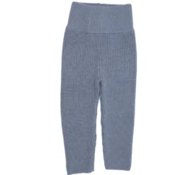 Strick-Leggings Merinowolle rauchblau 110/116