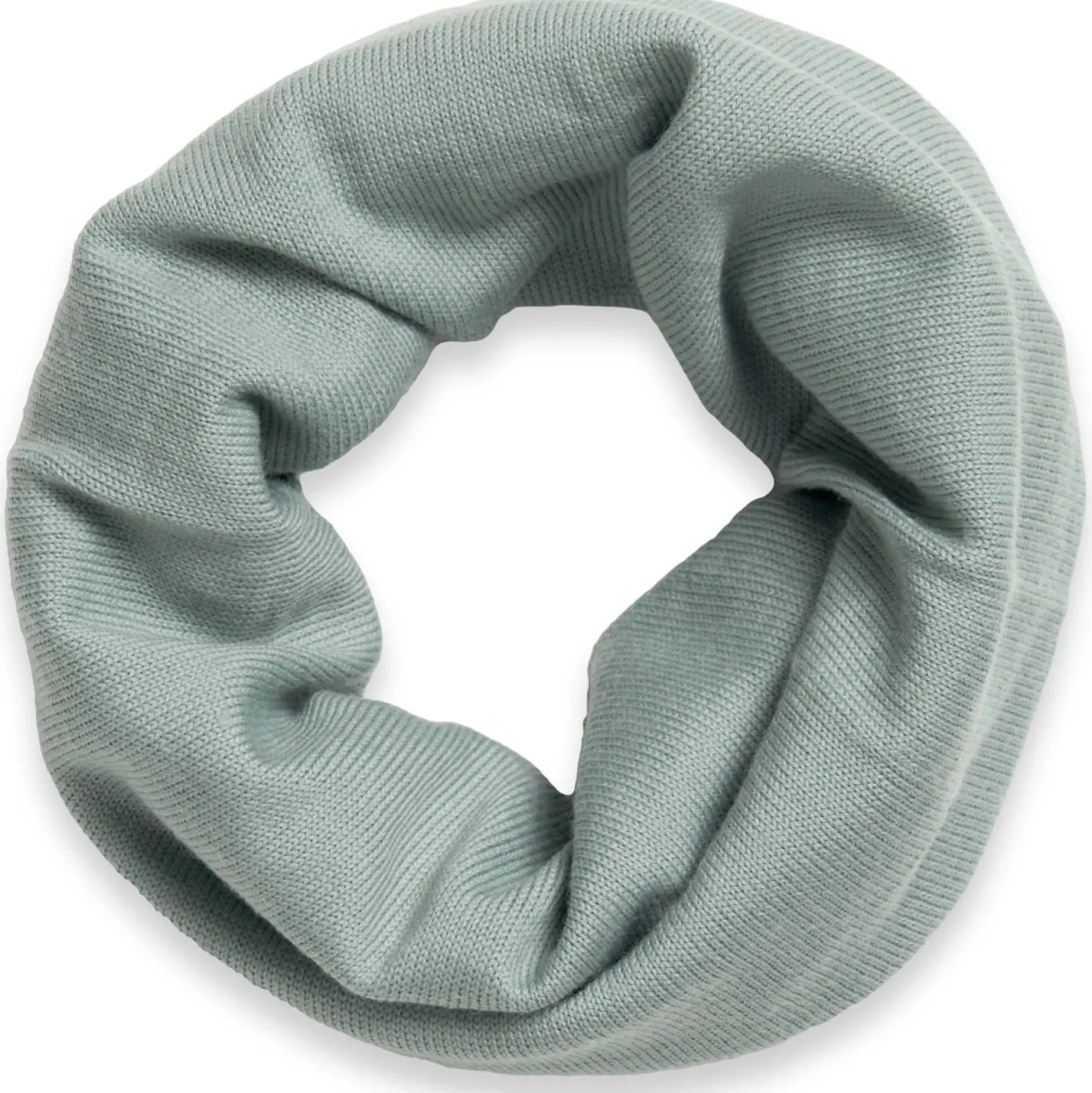 Strick-Loopschal Merinowolle mint