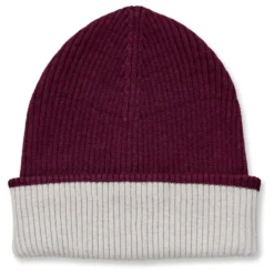 Strickmütze bordeaux-creme52/56