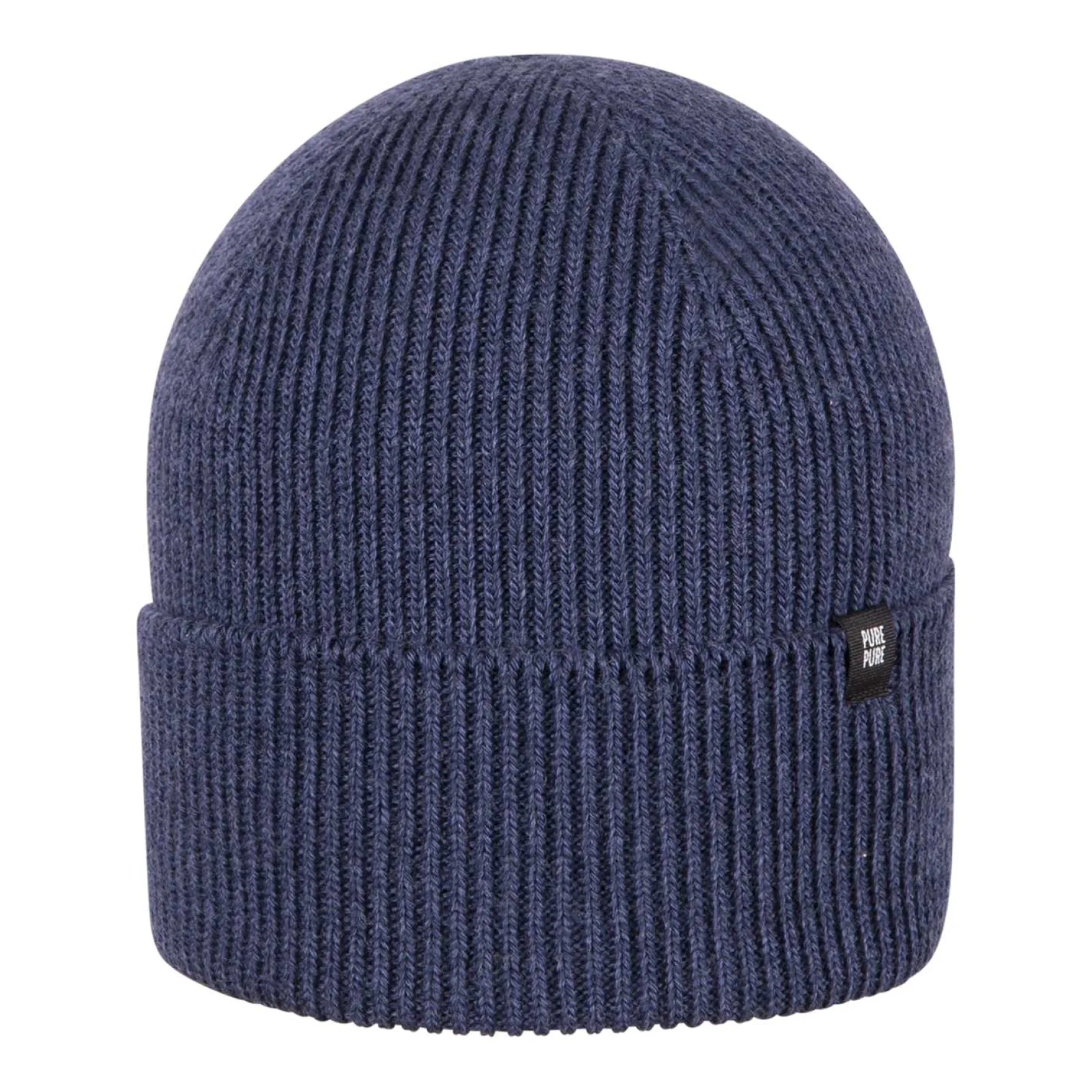 Strickmütze mit Merinowolle/Seide marine 47/49
