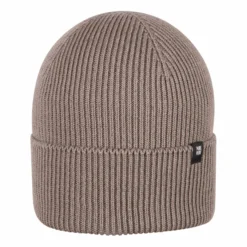 Strickmütze mit Merinowolle/Seide stein-grau 51/53