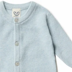 Strickoverall mit Seide hellblau 62/68